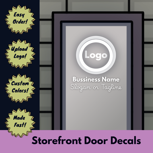 Front Door Logo Decal / Your Company Name or Logo Storefront Vinyl Sticker Window Door Lettering- Logo only (Copy) (Copy)