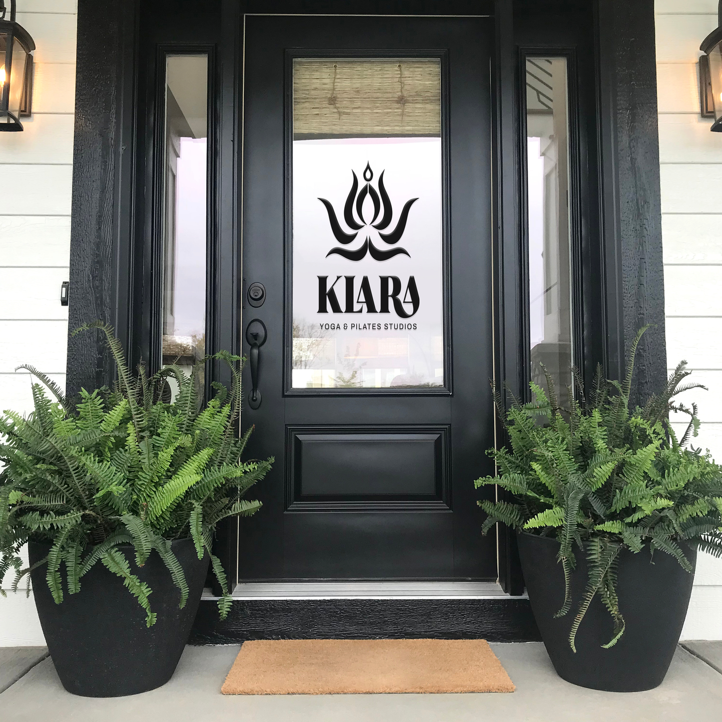 Front Door Decal - Logo, Business Name, Slogan, Hours/ Your Company Name or Logo Storefront Vinyl Sticker Window Door Lettering- Logo only