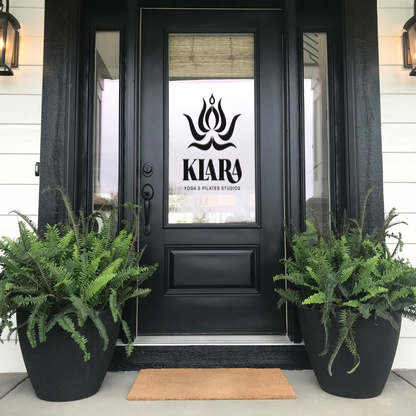 Front Door Decal - Logo, Business Name, Slogan, Hours/ Your Company Name or Logo Storefront Vinyl Sticker Window Door Lettering- Logo only
