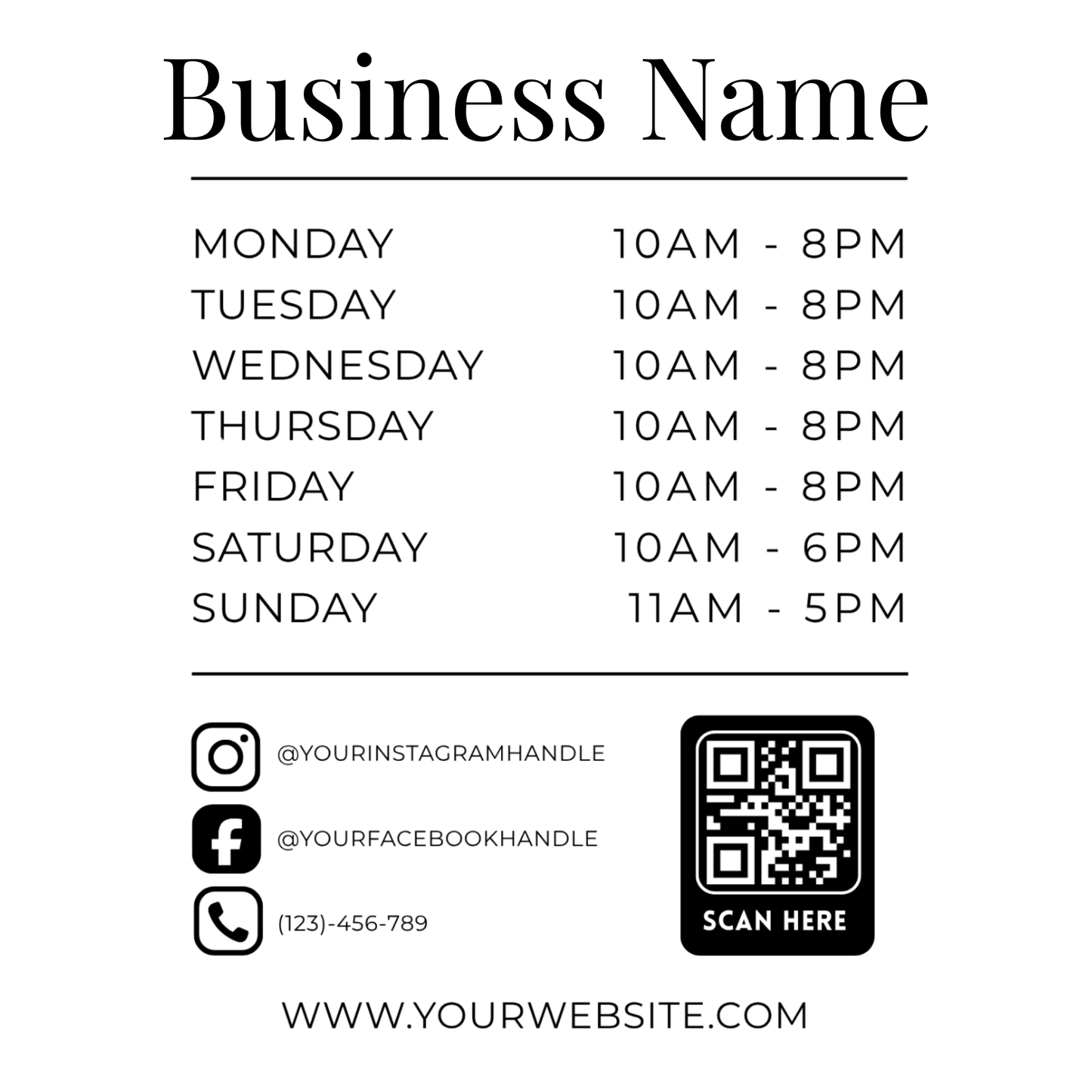 Front Door- Logo, Bussiness Name & Hours / Your Company Name or Logo Storefront Vinyl Sticker Window Door Lettering- Logo only (Copy)